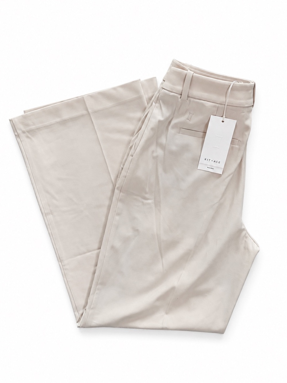 NWT Kit and Ace On Time Pleated Trousers Cloud Relaxed Fit Size 4